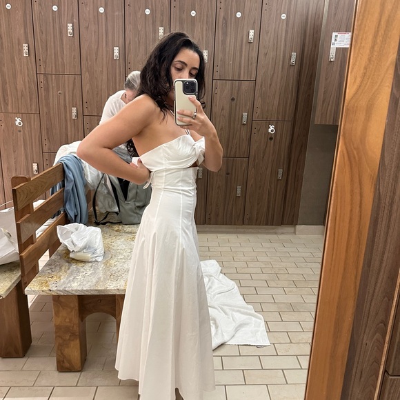 Oscar de la Renta - White/Ivory Midi Dress Size 2 - Picture 3 of 7